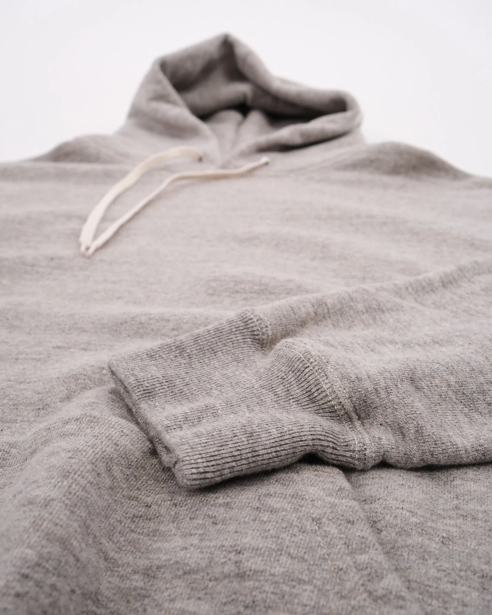 LOOP WHEEL HOODED SWEATSHIRT HEATHER GRAY