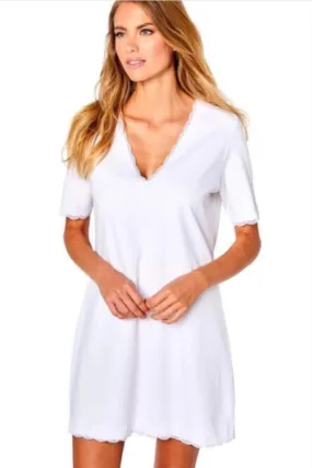 MARELLE~ v neck cotton nightgown