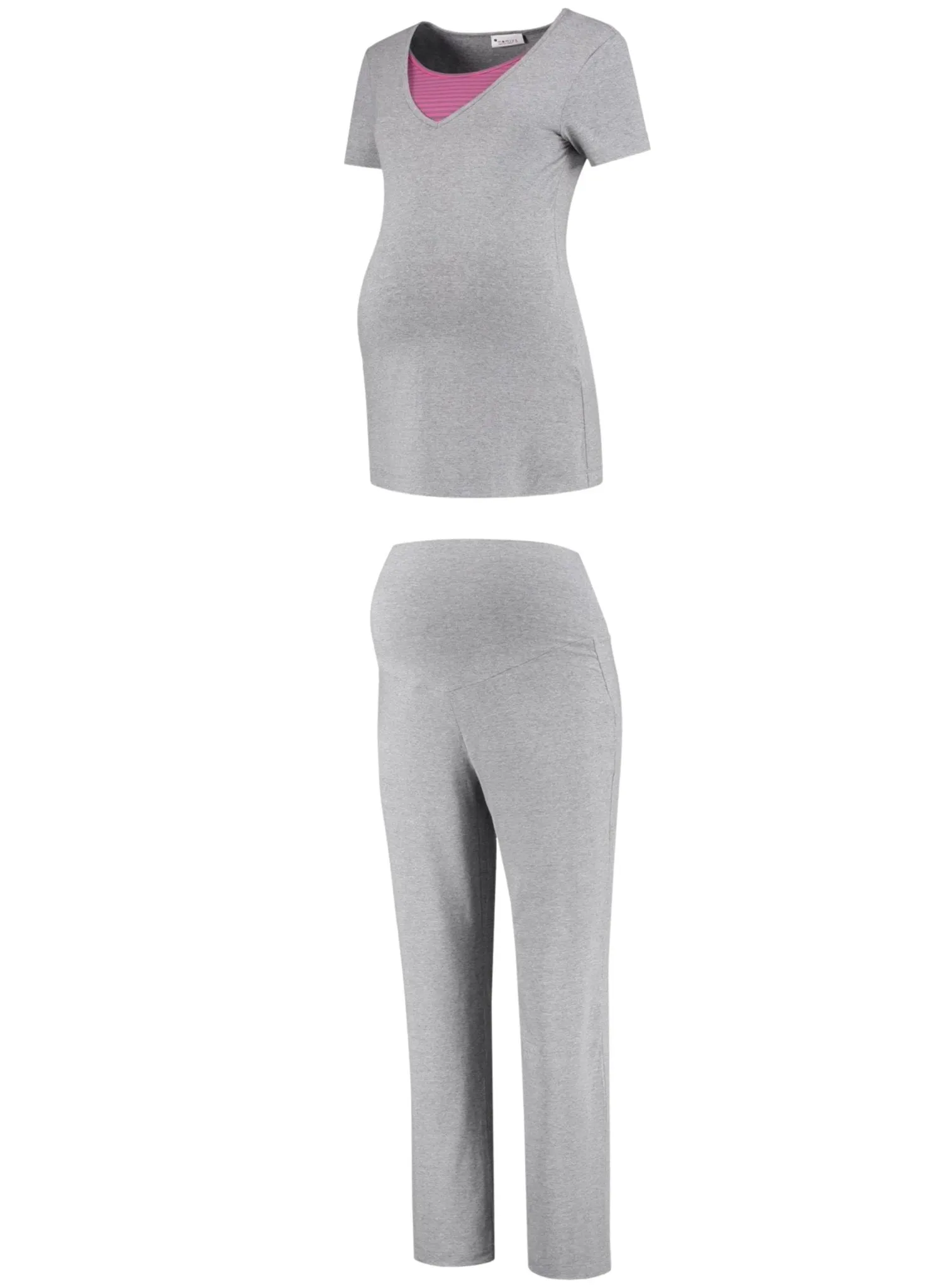 Maternity 2-Piece Pyjama Set - Grey