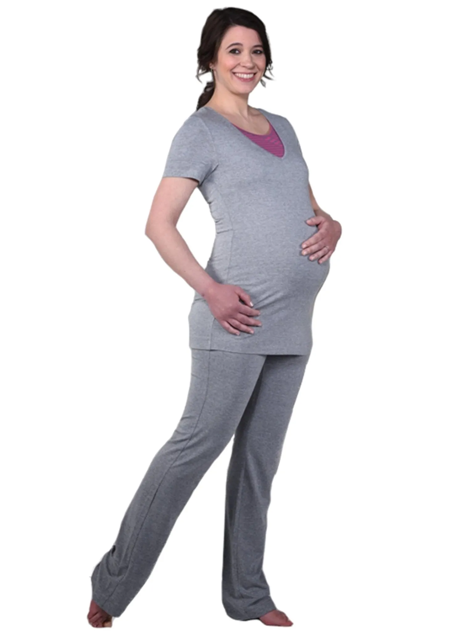 Maternity 2-Piece Pyjama Set - Grey