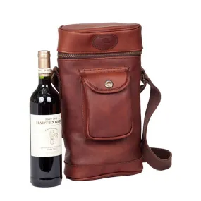 Melvill & Moon Leather Side By Side Wine Cooler | Brown