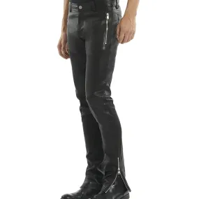 Men New Style Leather Biker Pant