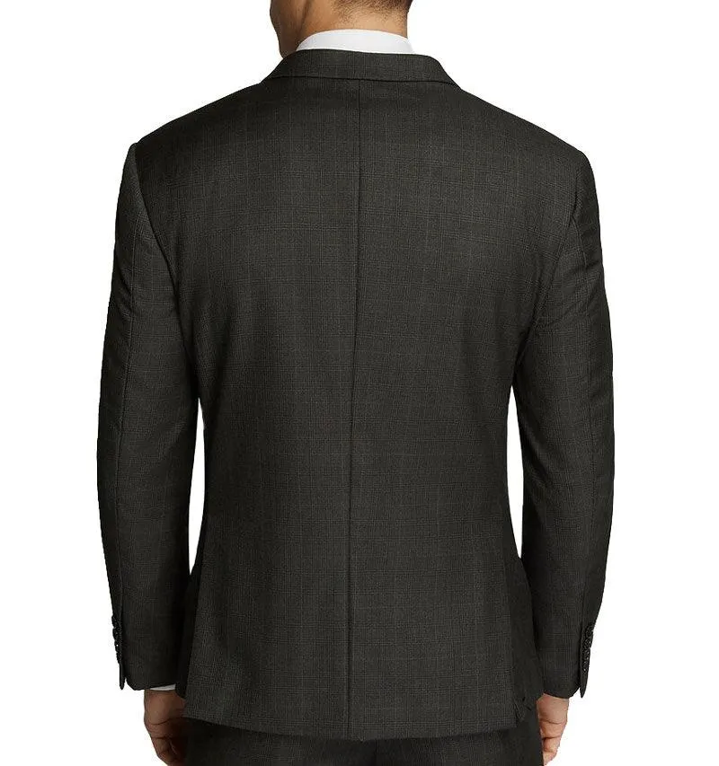 Men’s Charcoal Prince of Wales Check Slim Fit Sport Jacket/Blazer