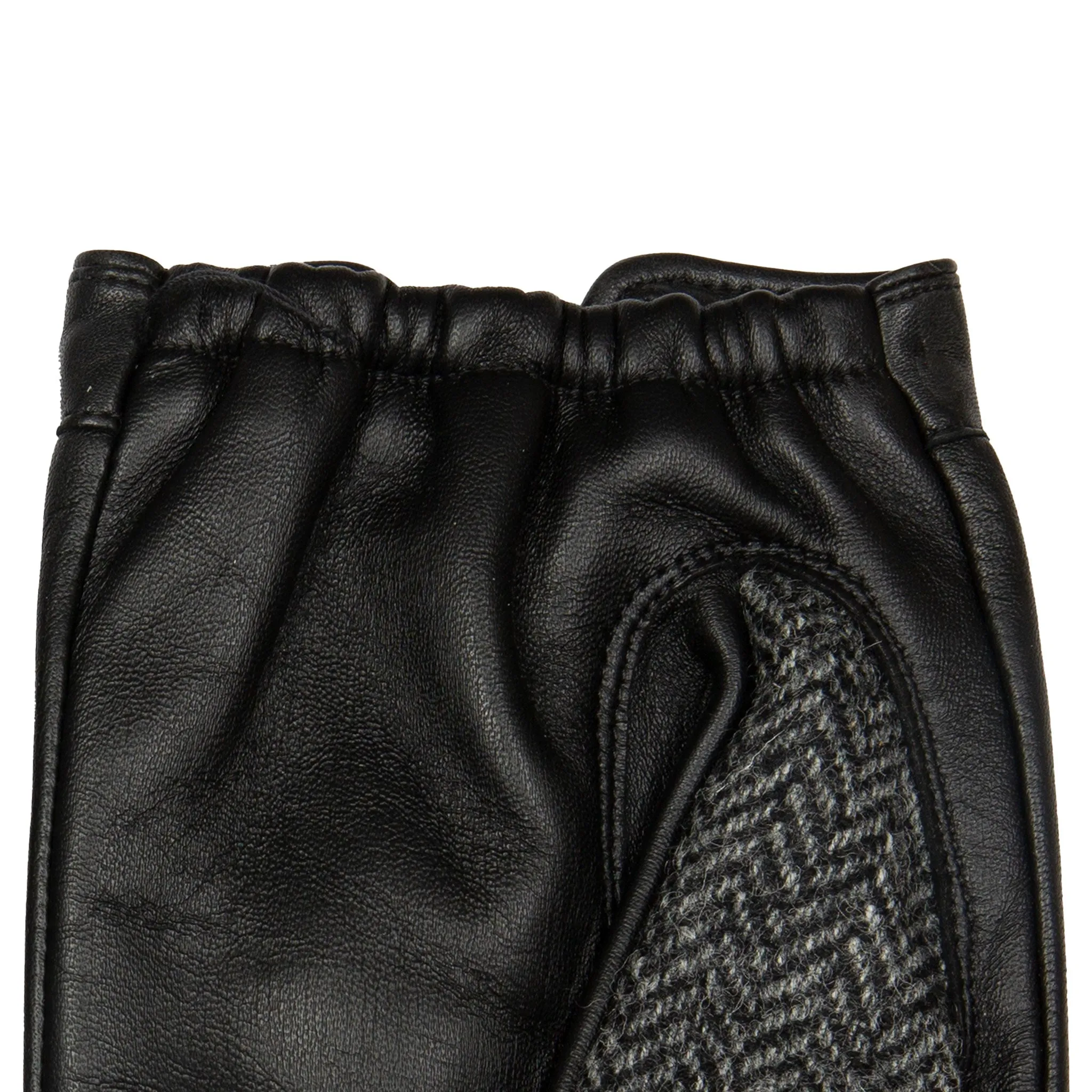 Men’s Heritage Touchscreen Cashmere-Lined Abraham Moon Herringbone Tweed and Leather Gloves