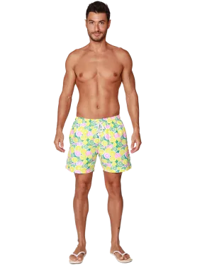 Men's Swim Trunks with citrus print (698)