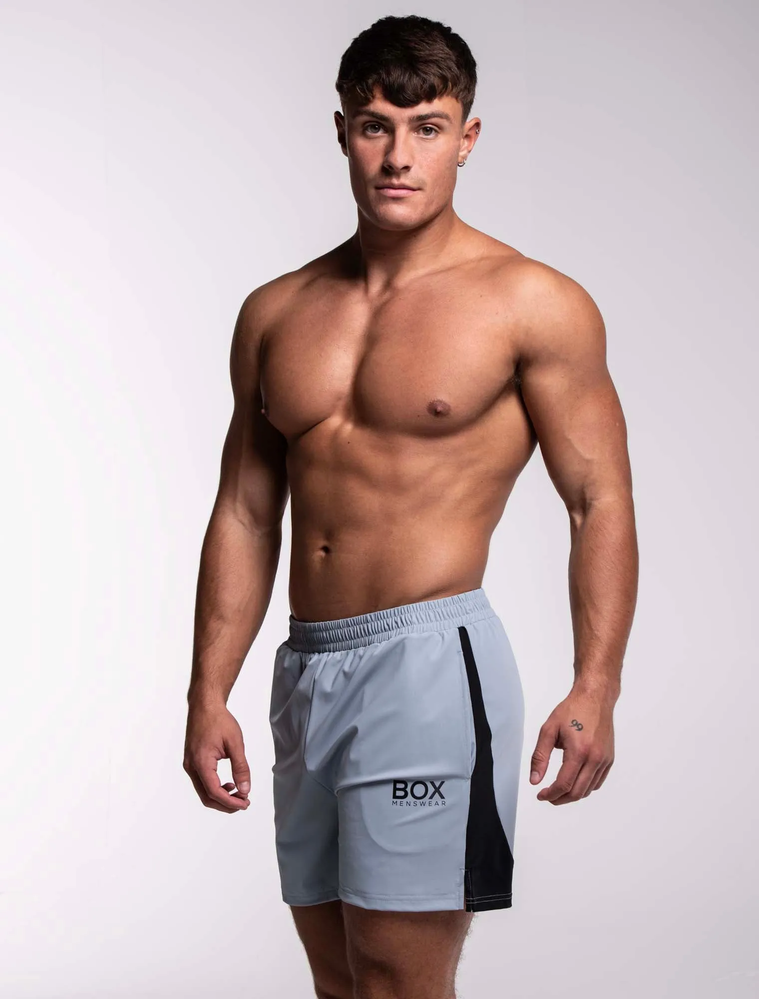 Mesh Panel Sports Shorts - Tide Blue