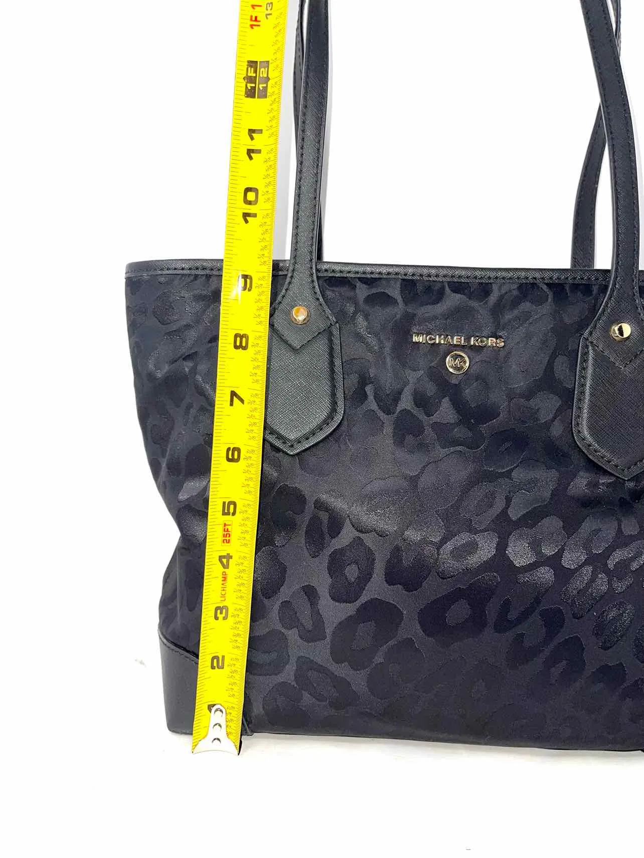 Michael Michael Kors Size Black Animal Print Nylon Designer Tote