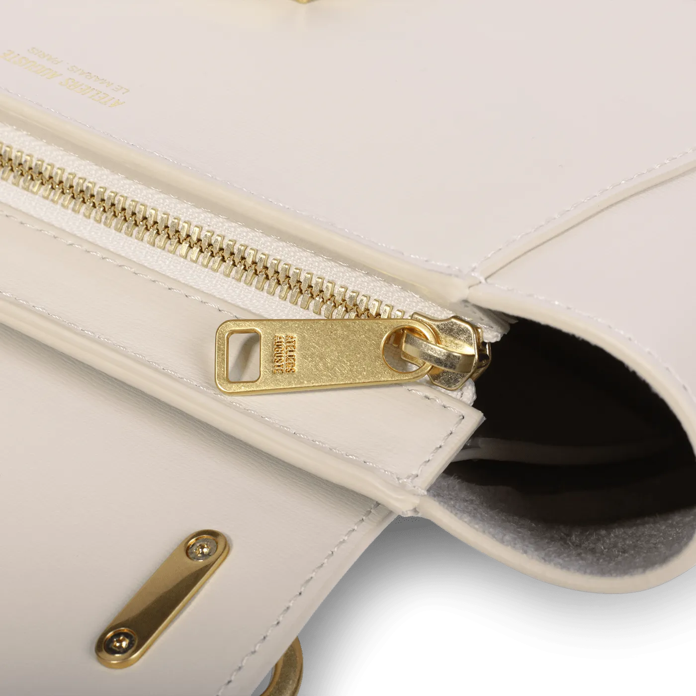 Mini Marly Gold Edition - Cuir Box Blanc Cassé