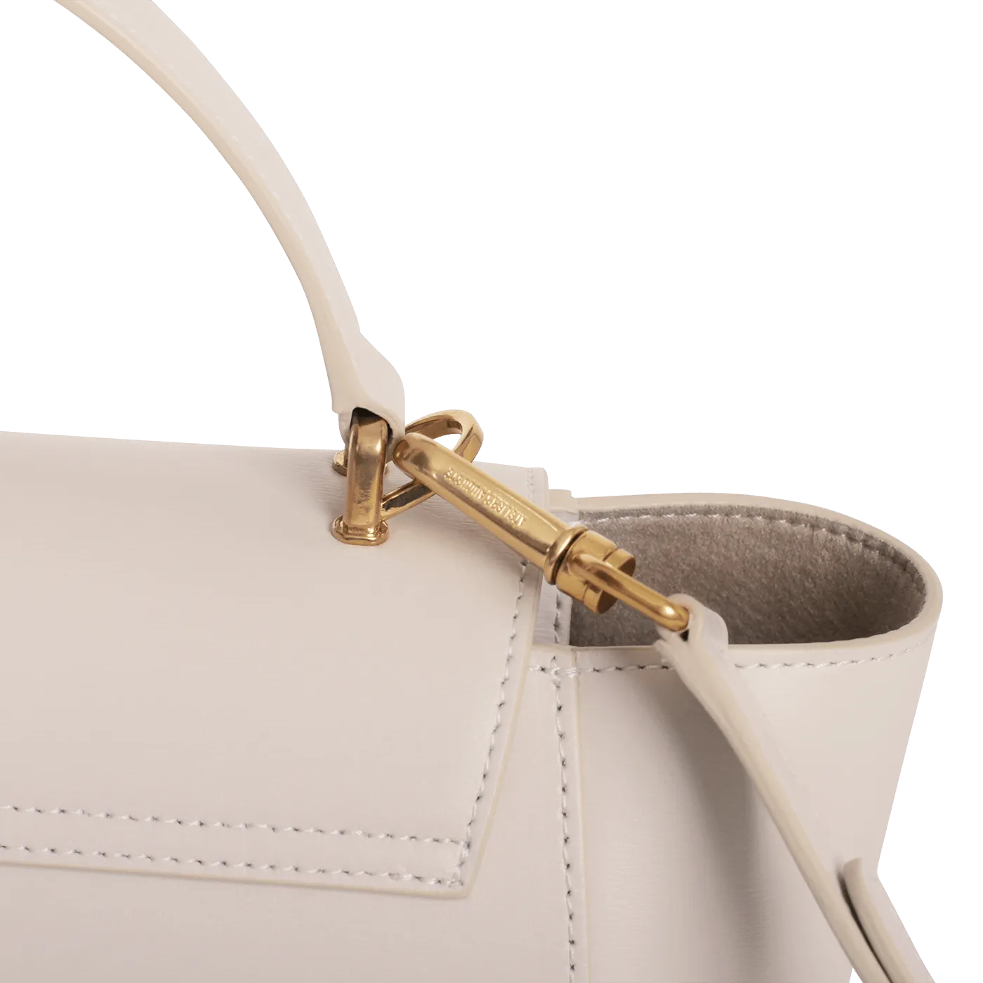 Mini Marly Gold Edition - Cuir Box Blanc Cassé