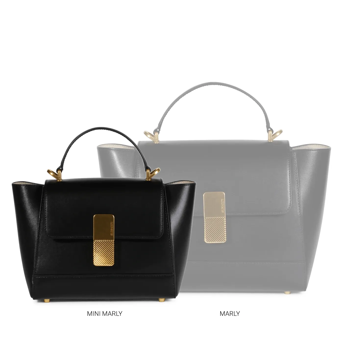 Mini Marly Gold Edition - Cuir Box Noir