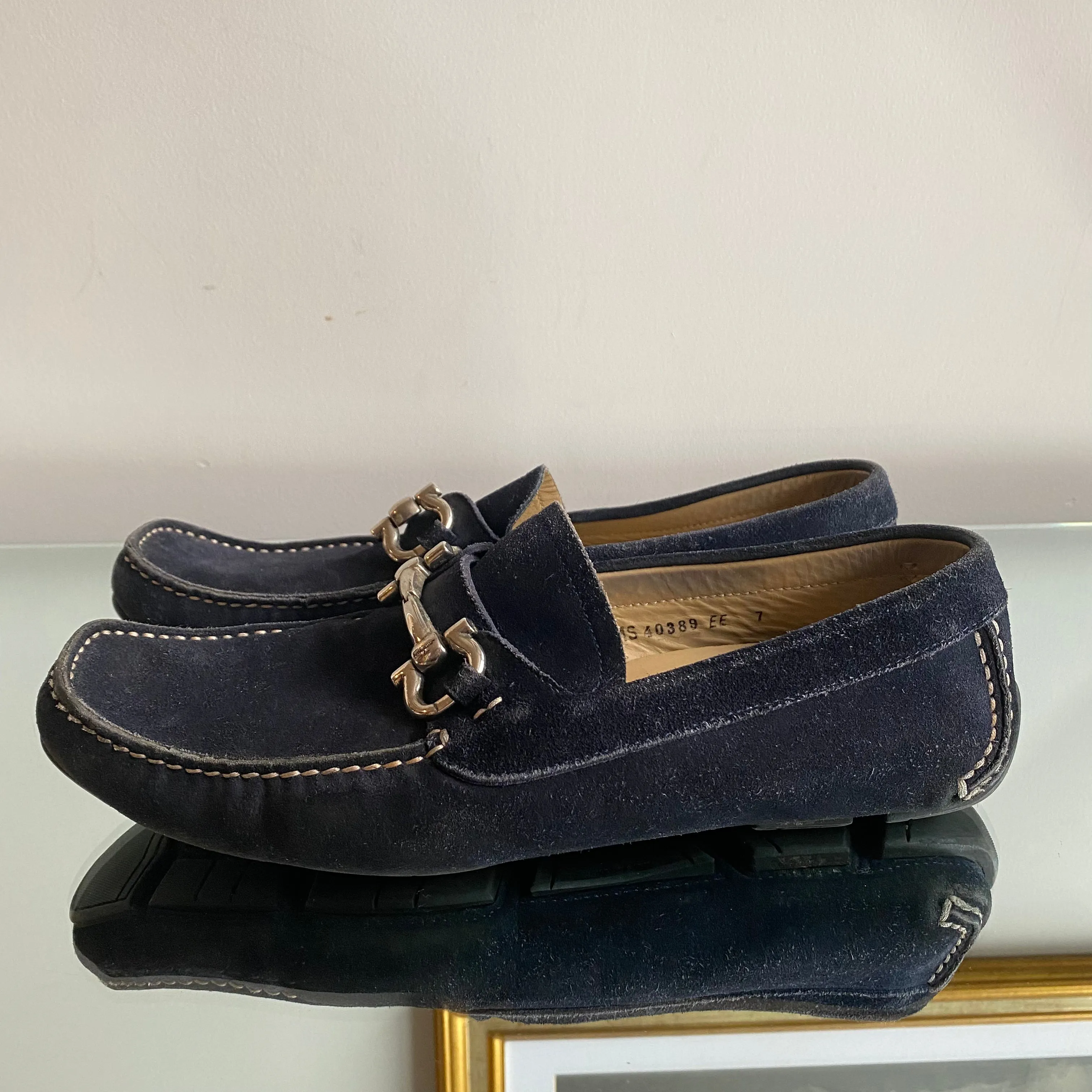 Mocassim Tod’s Camurça Azul Marinho