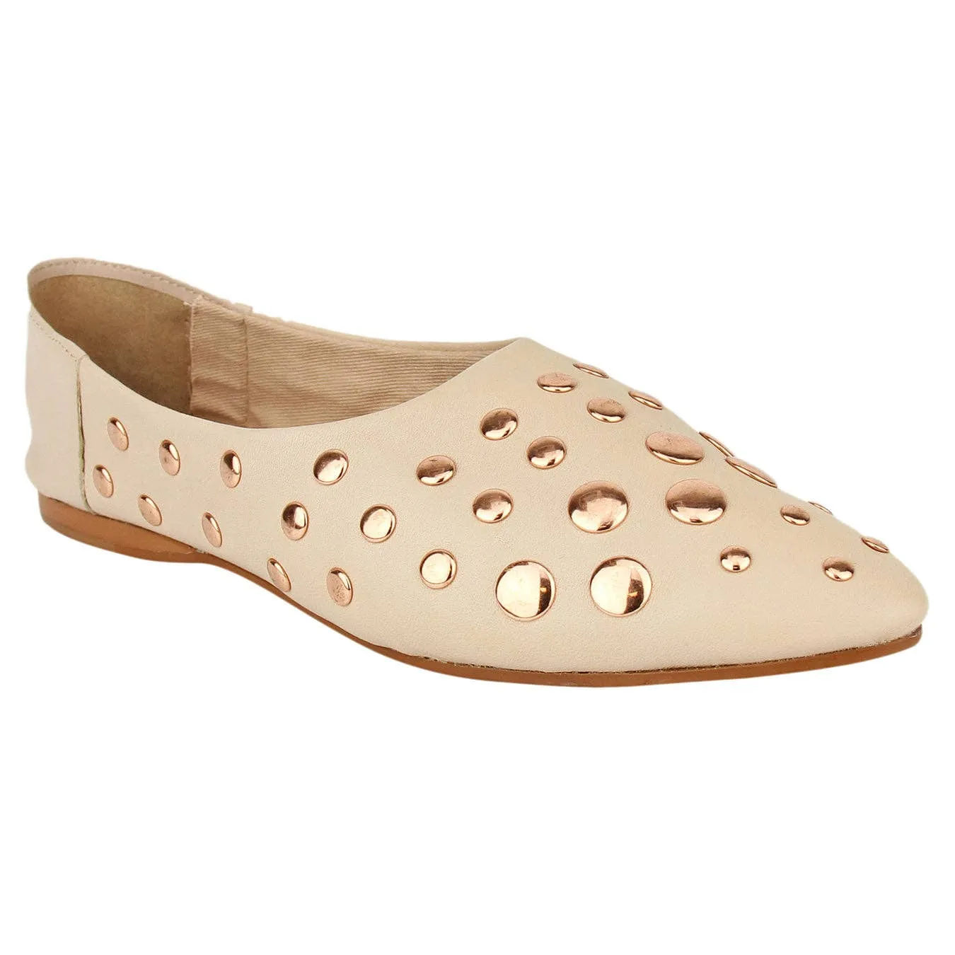 Naughty Monkey - Hariette - Soft Leather Flat in Color Blush 9m