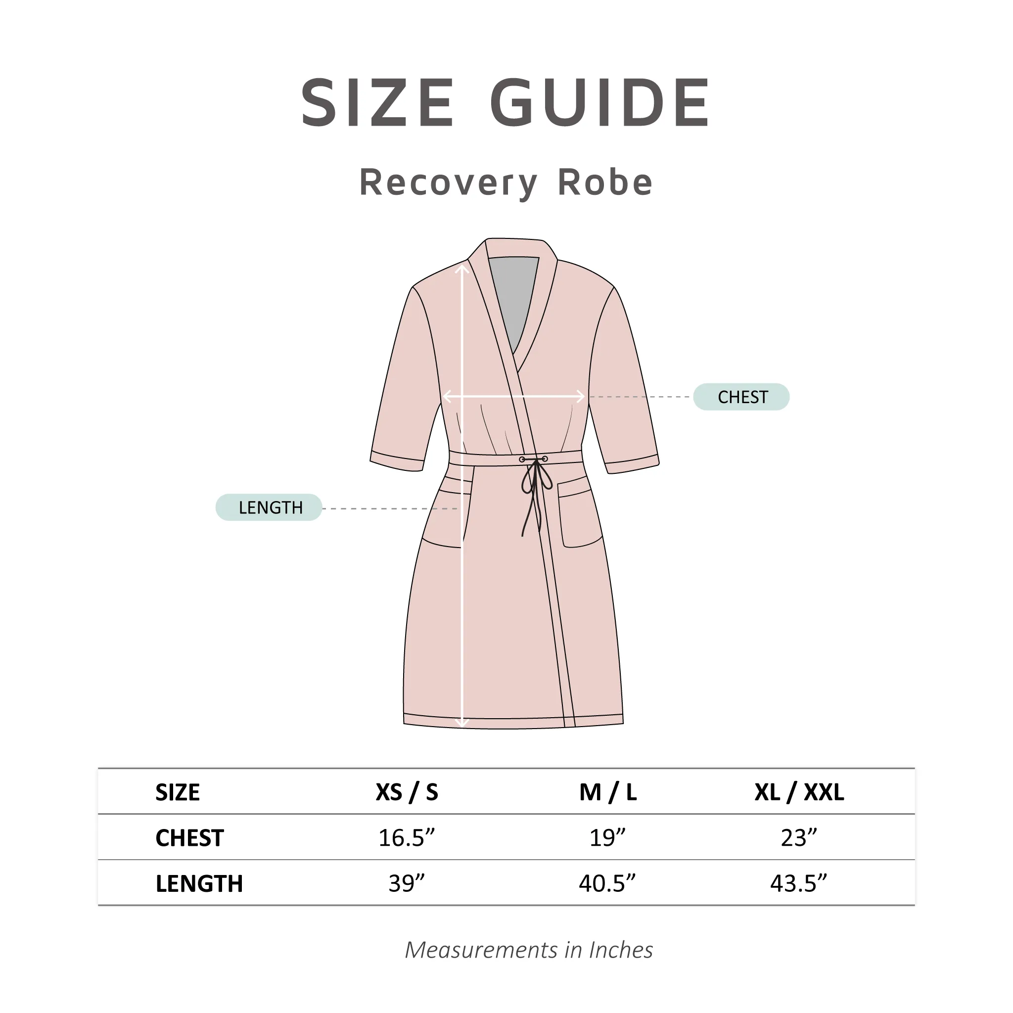 Navy Blue Recovery Robe & Matching Scrunchie Set