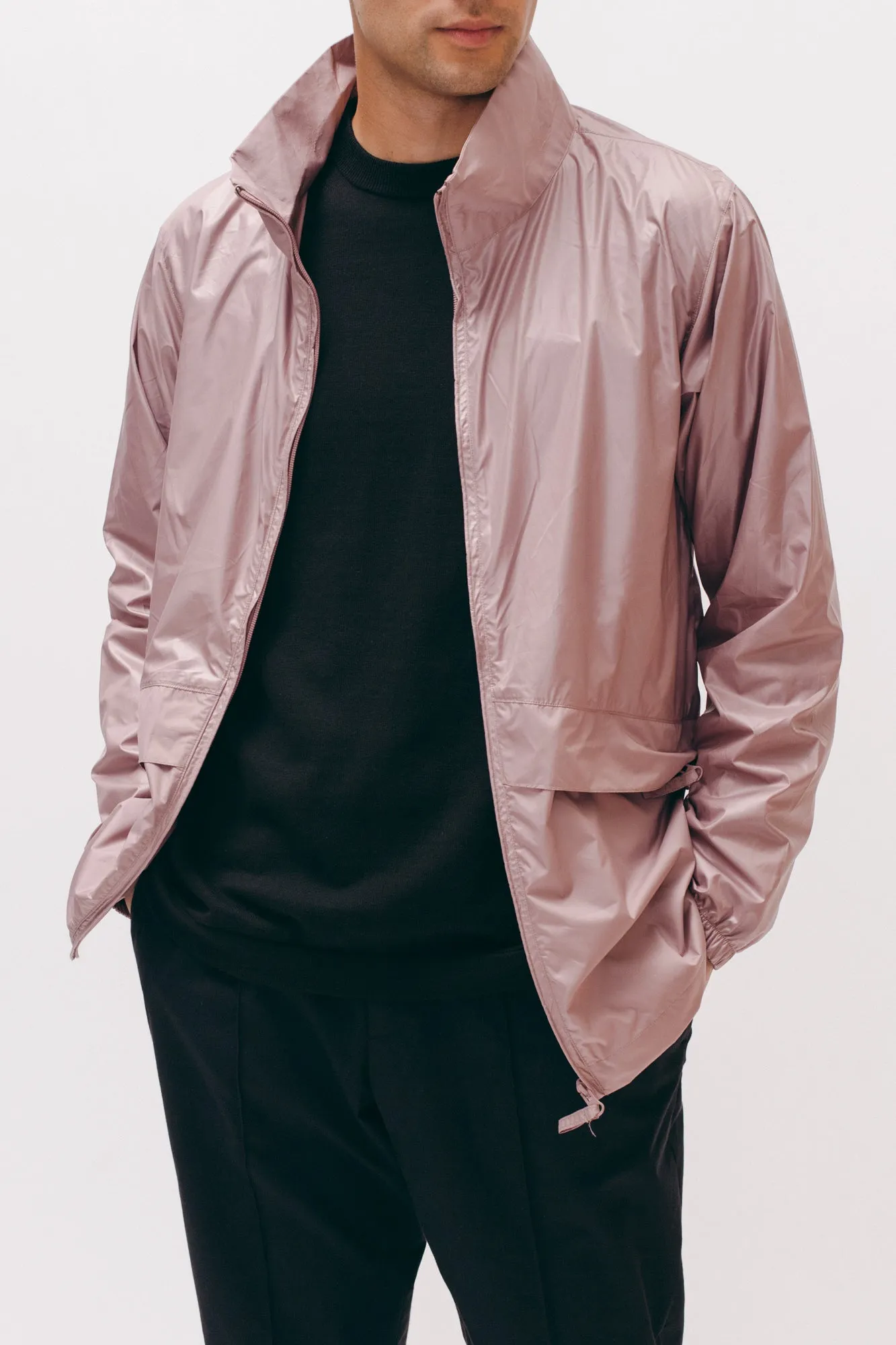 Nylon Warm Up Jacket - Mauve