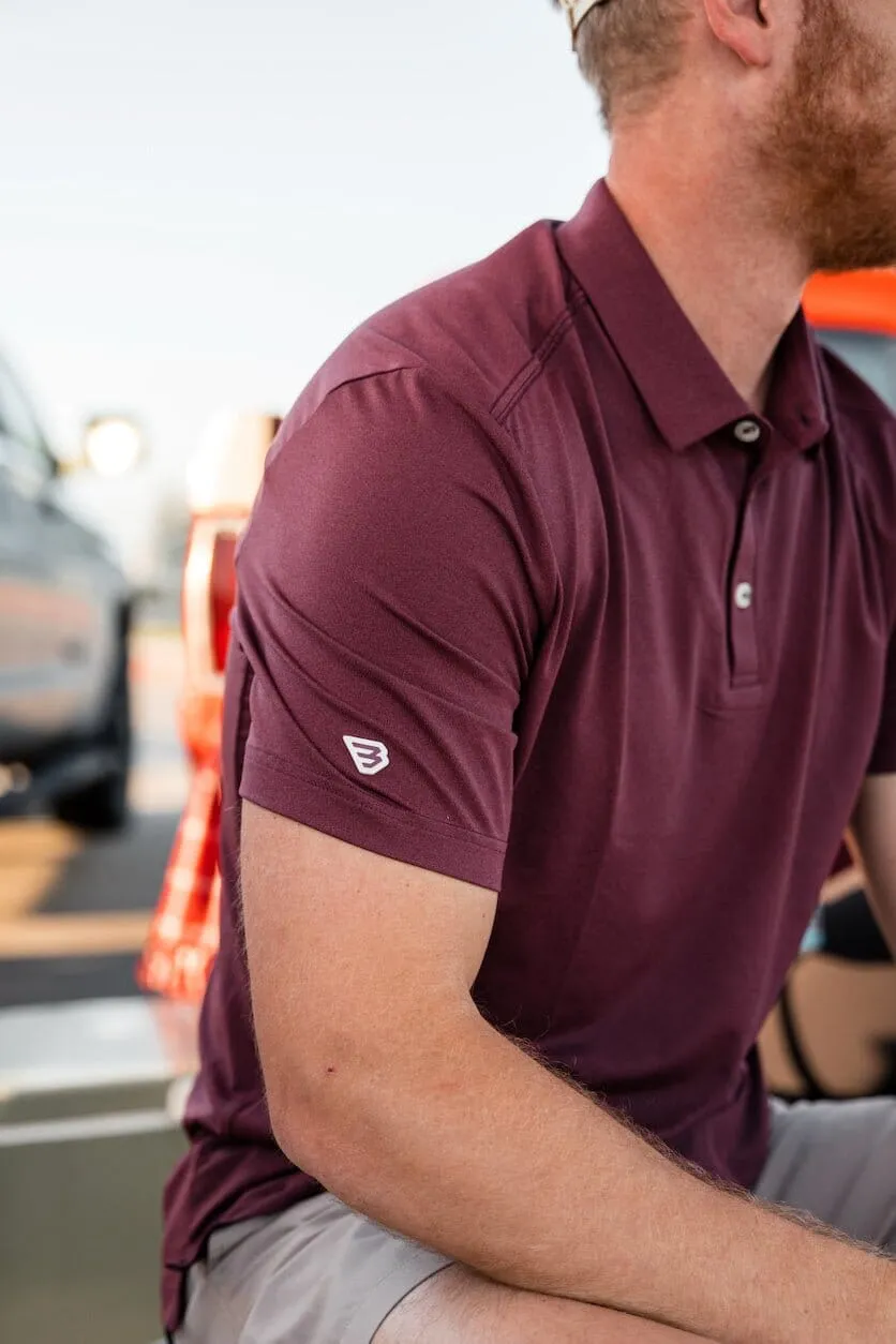 Performance Polo - Heather Maroon