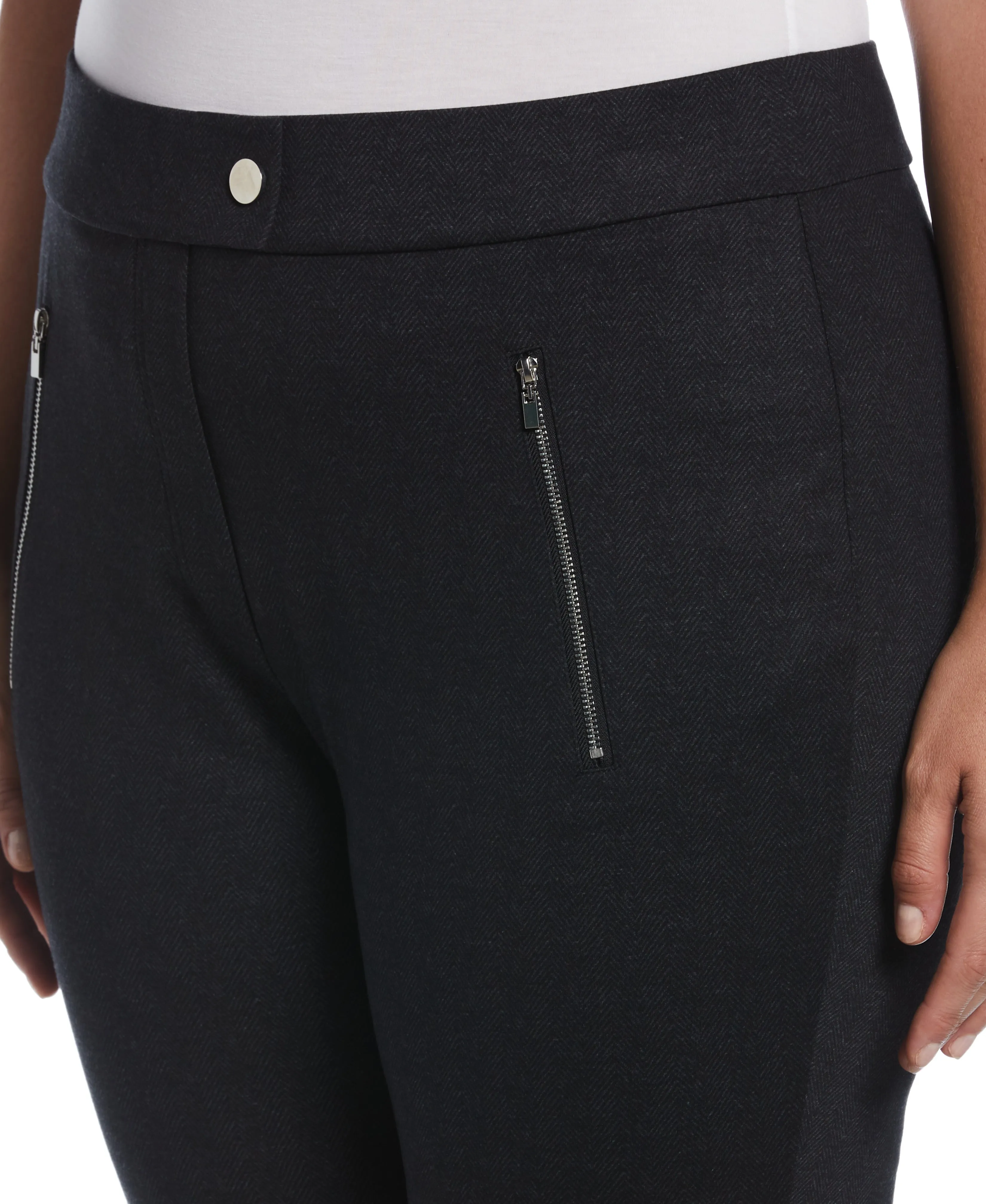 Plus Size Pull-On Pant with Zip Detail