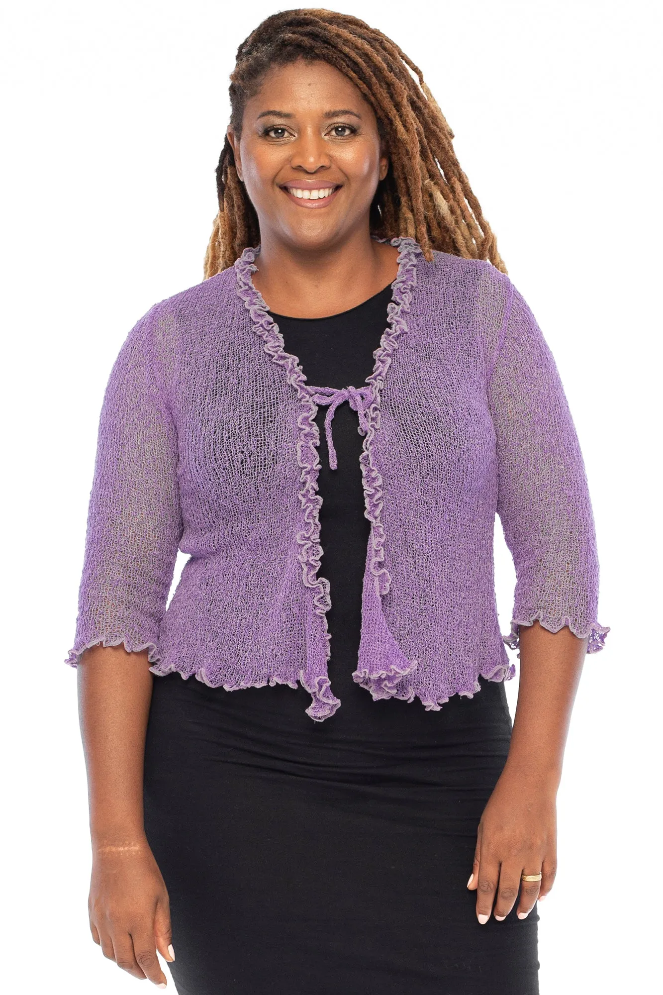 Plus Size Ruffle Bolero Cardigan Shrug