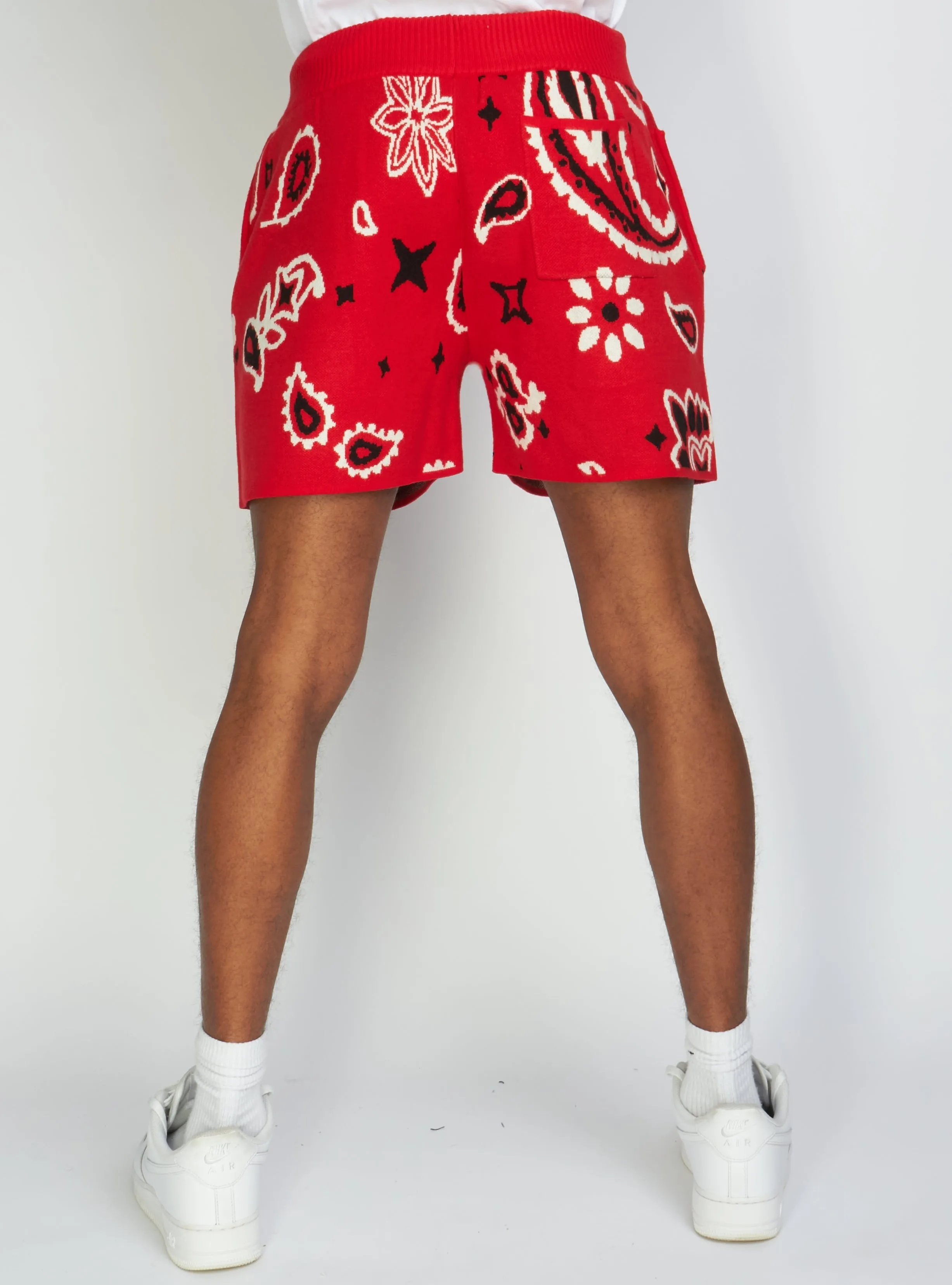 Politics - Knit Shorts Pais375 - Red