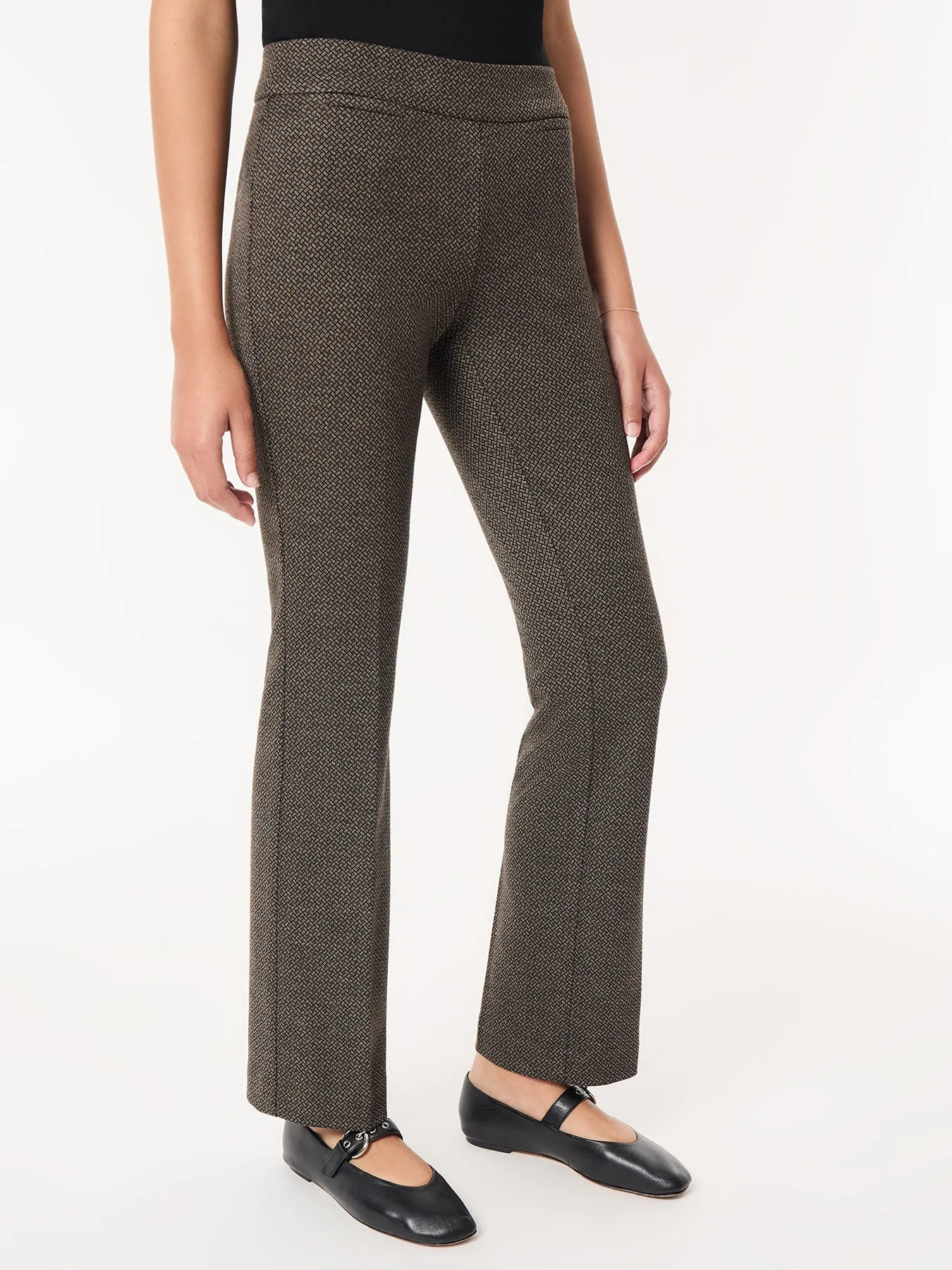 Pull-On Boot Leg Pant, Knit Jacquard