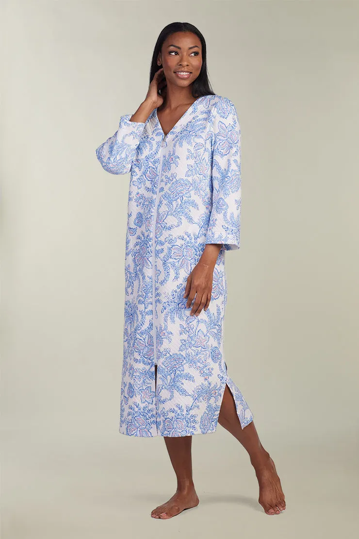 Quilt-In-Knit Long Robe