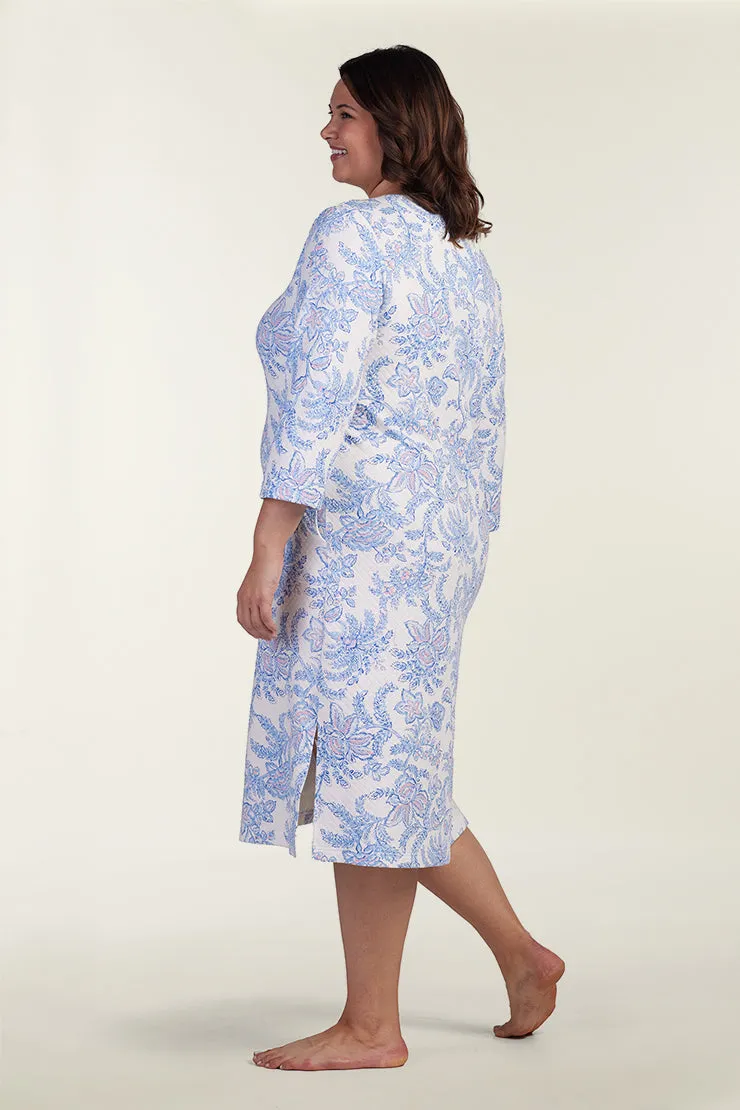 Quilt-In-Knit Long Robe