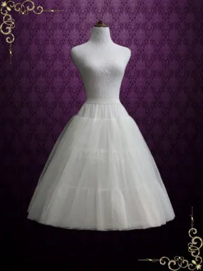 Short Tea Length Petticoat with Hoop | PT1002