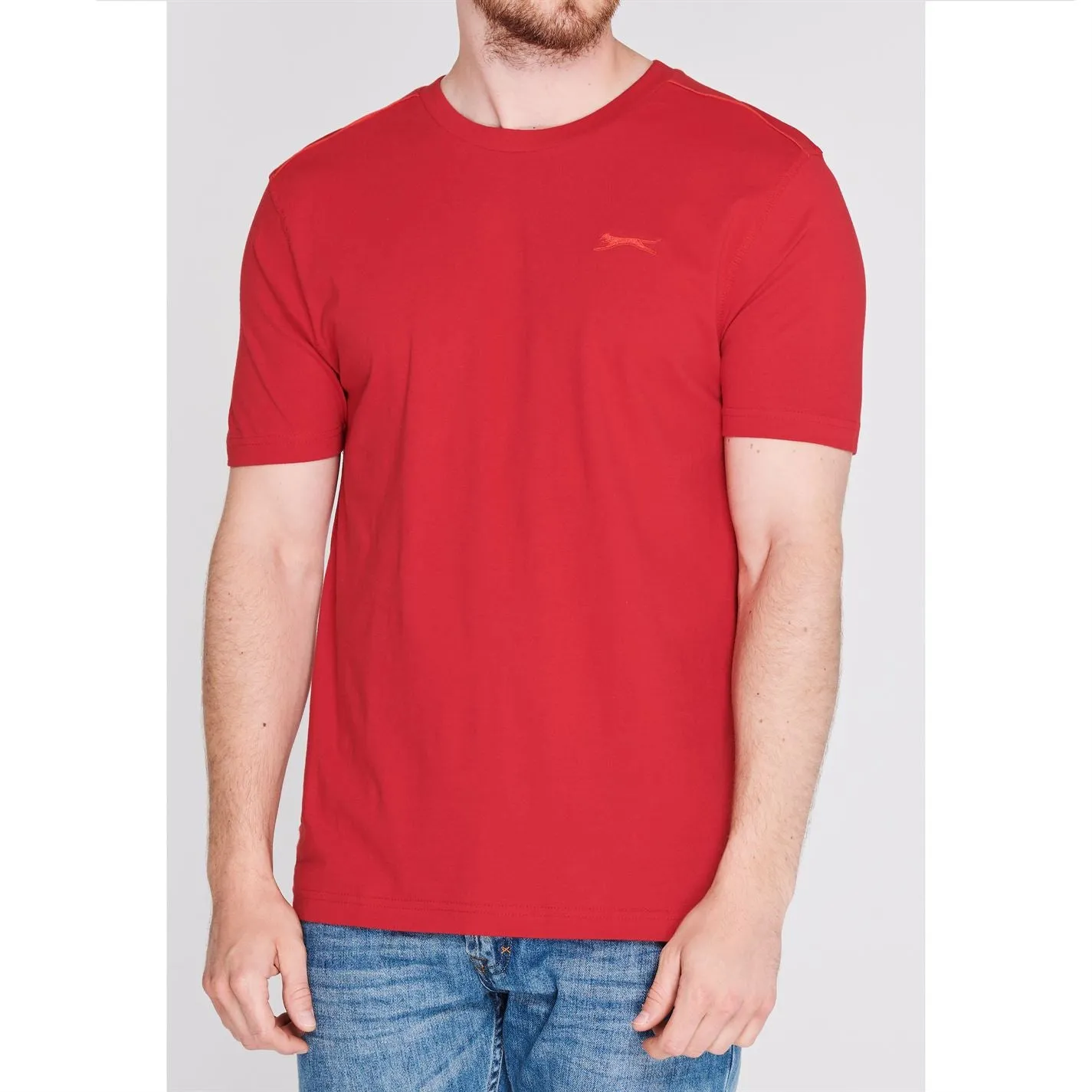 Slazenger Mens Plain T Shirt Crew Neck Tee Top Short Sleeve Lightweight Cotton