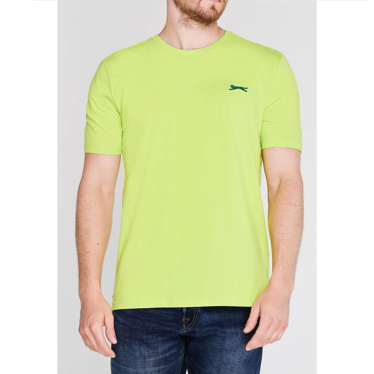 Slazenger Mens Plain T Shirt Crew Neck Tee Top Short Sleeve Lightweight Cotton