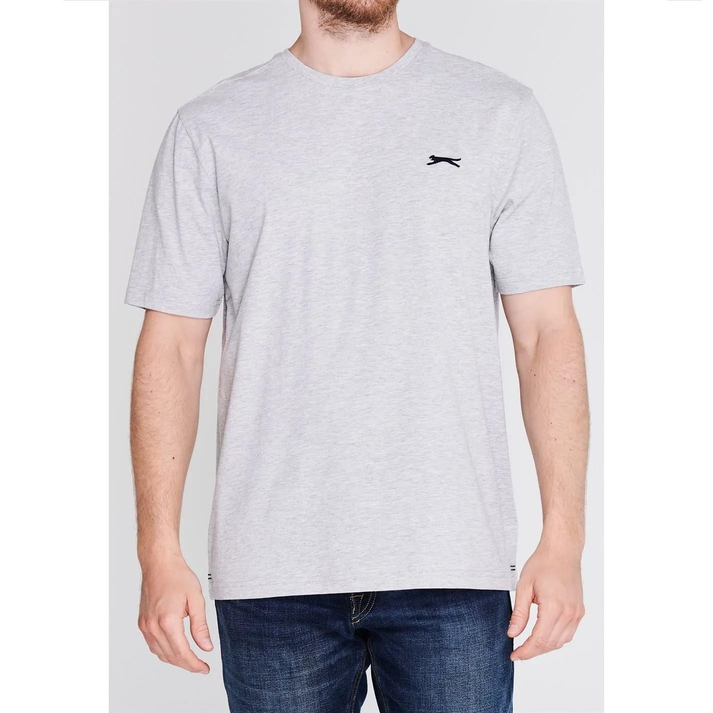 Slazenger Mens Plain T Shirt Crew Neck Tee Top Short Sleeve Lightweight Cotton