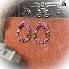 Start Over Earrings - Hot Pink