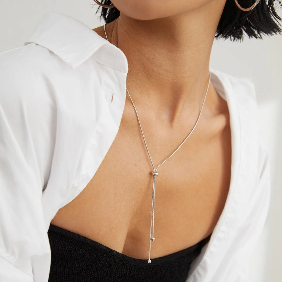 Sterling Silver Long Pull Necklace