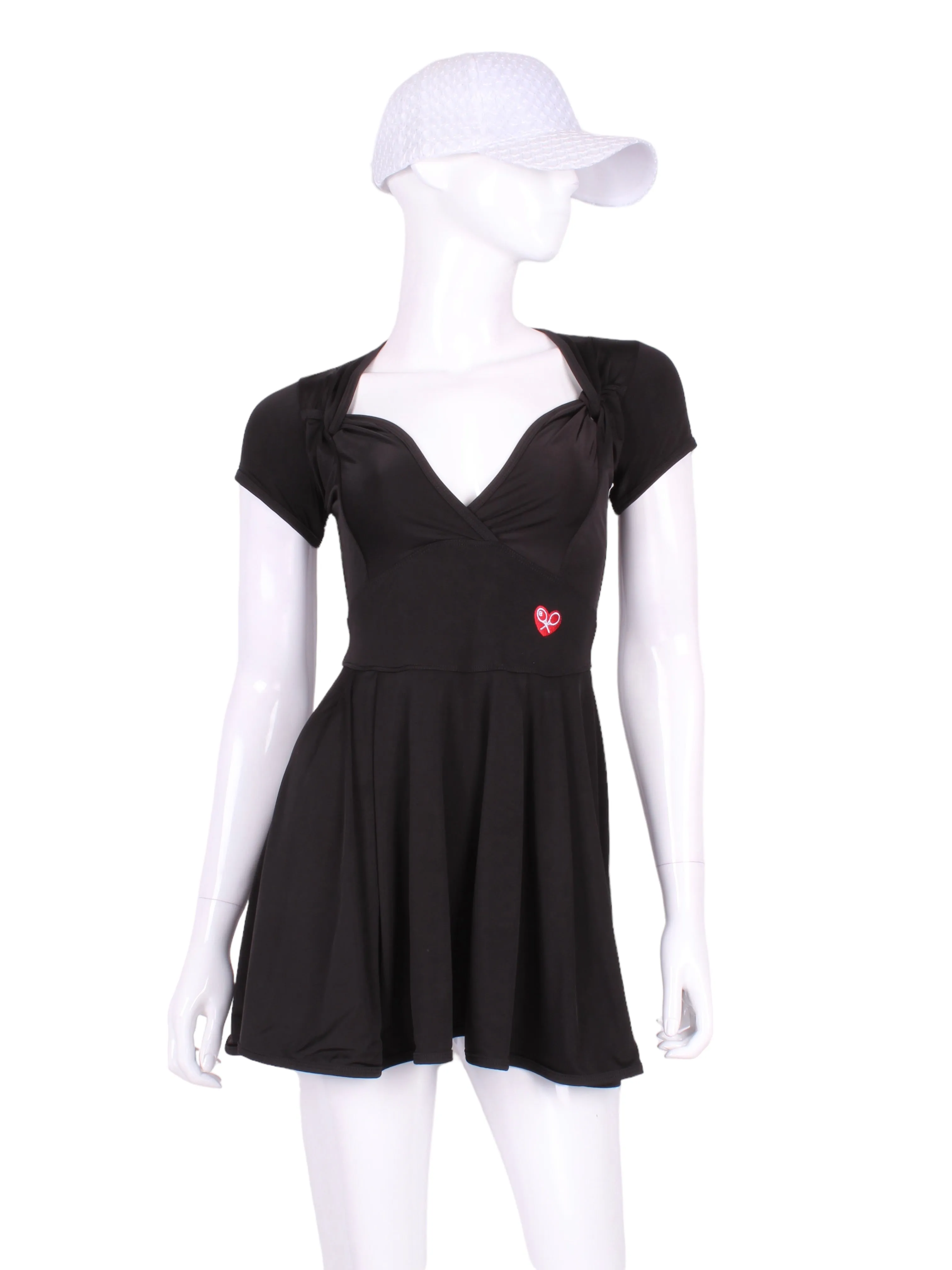 The Adeline Court To Cocktails Tennis Dress Soft Black