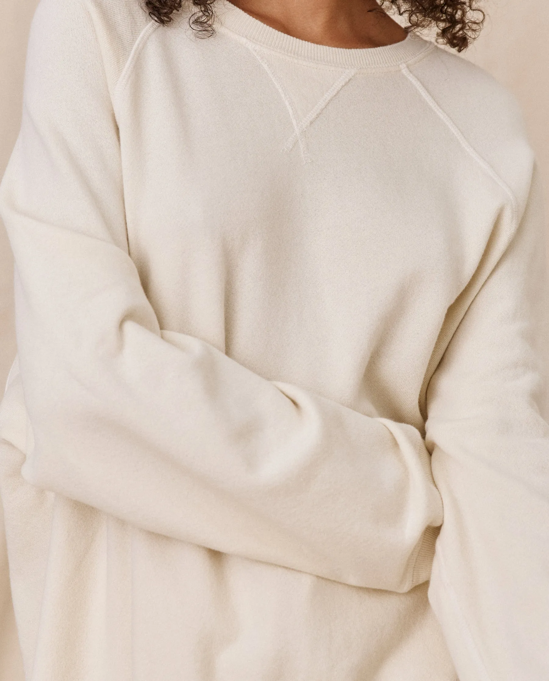 The Slouch Sweatshirt. Solid -- WASHED WHITE