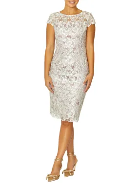 Venetia Pearl Sequin Lace Dress