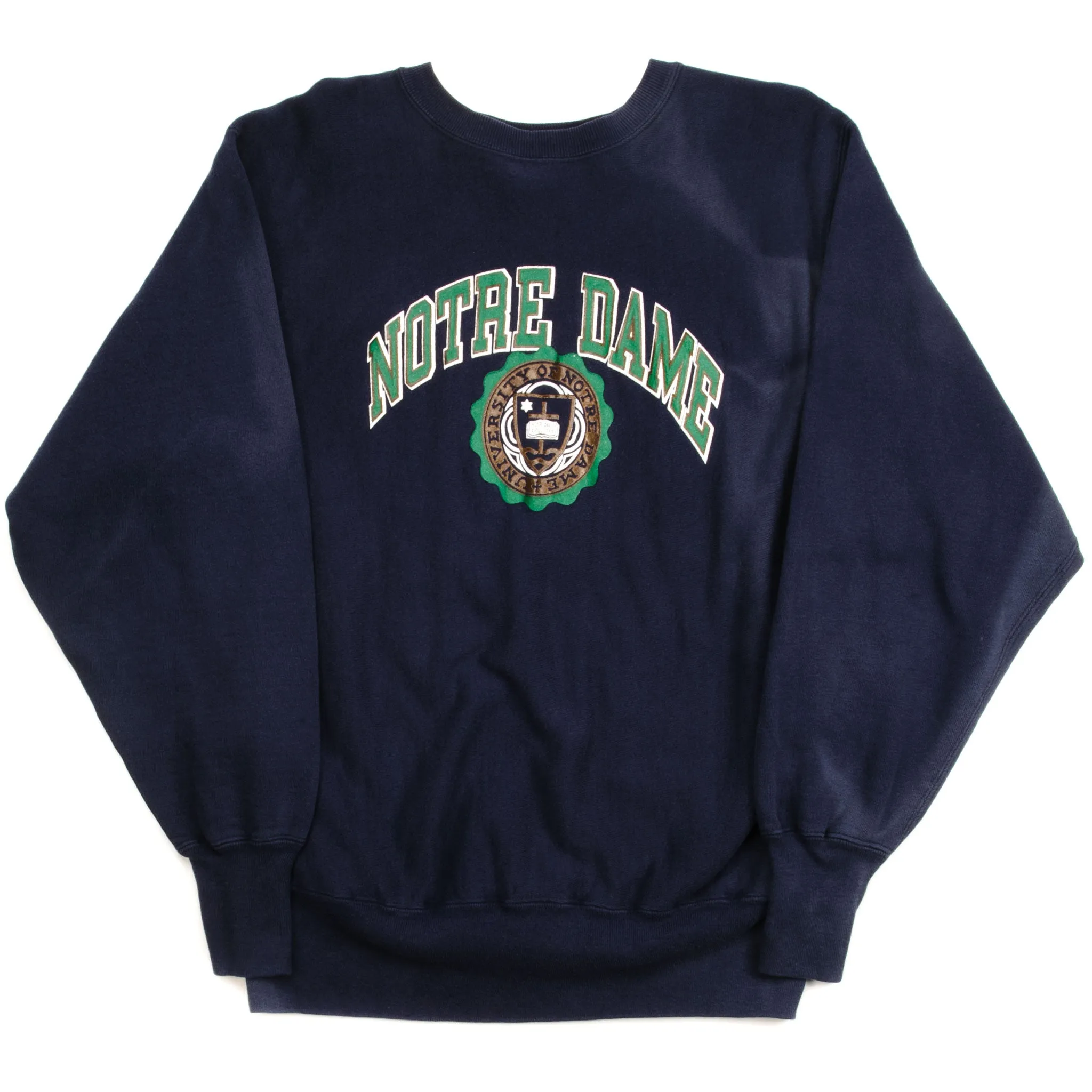 VINTAGE CHAMPION REVERSE WEAVE NOTRE DAME SWEATSHIRT 1990S LARGE MADE USA