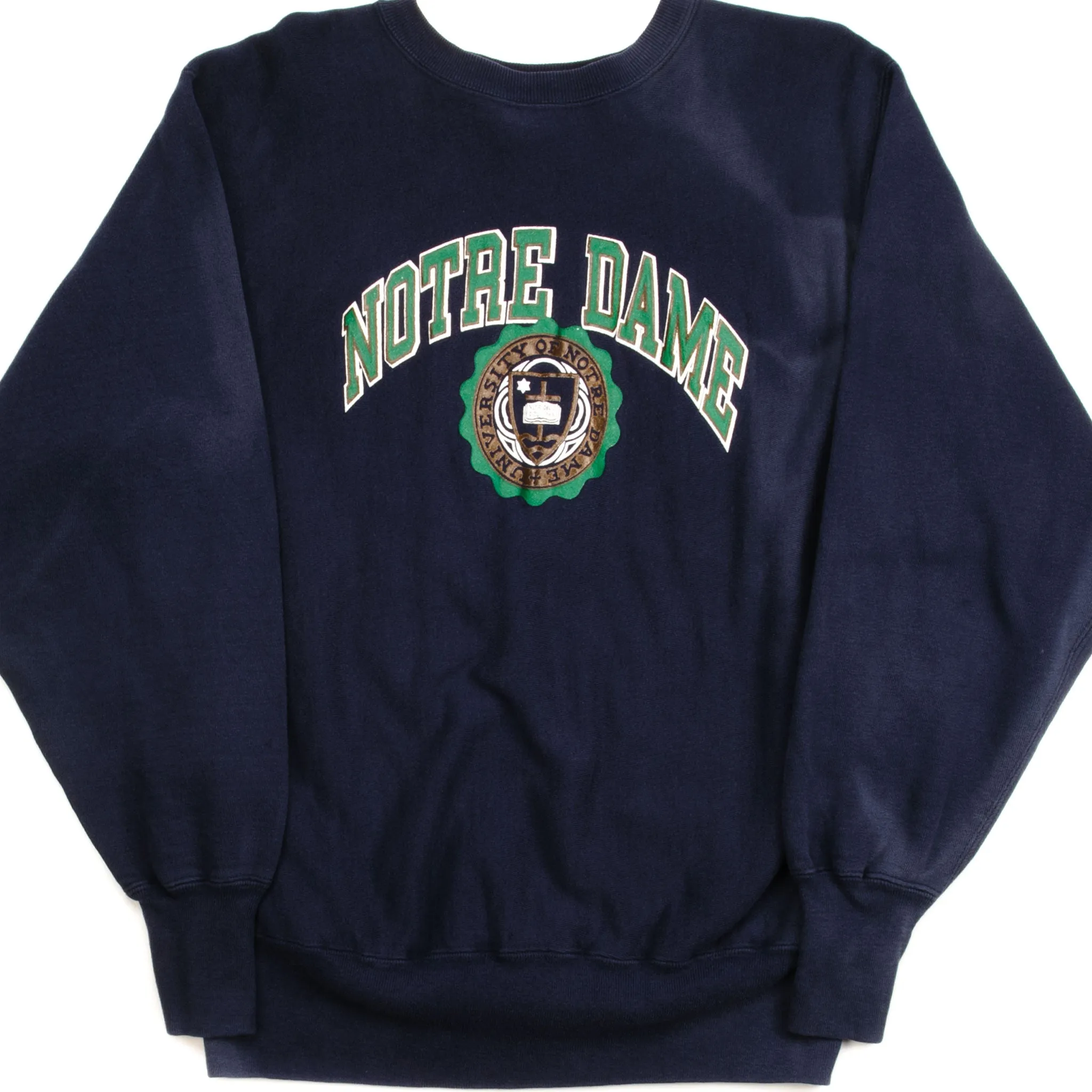 VINTAGE CHAMPION REVERSE WEAVE NOTRE DAME SWEATSHIRT 1990S LARGE MADE USA