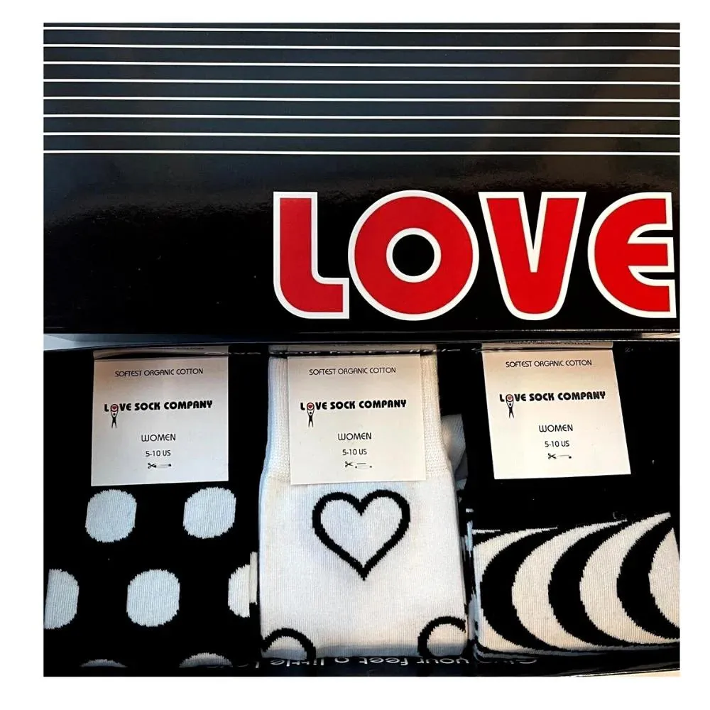 Women's Fun Dress Socks Gift Box Set - Organic Cotton - Love Sock Company - Denver