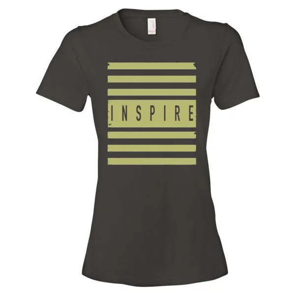 Women's INSPIRE stripes short sleeve t-shirt